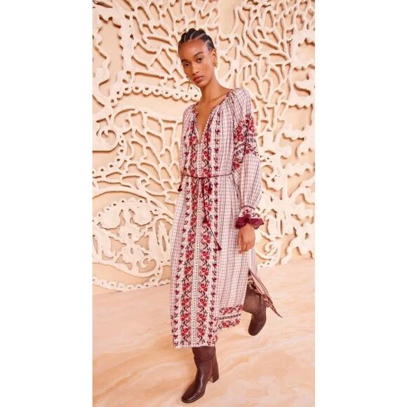 Ulla Johnson Filia Dress in Madras Nwt Sz. 2 - Picture 1 of 12